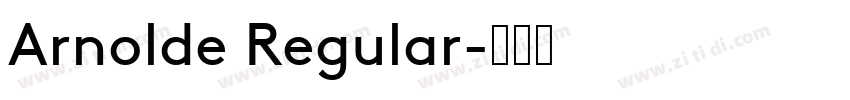 Arnolde Regular字体转换